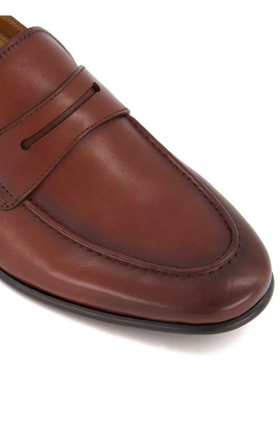 Dune London Sync Collapsible Heel Penny Loafer In Tan