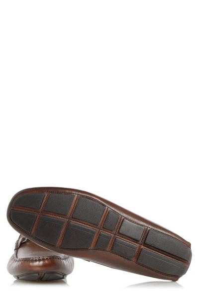 Shop Dune London Beacons Braided Bit Driving Loafer In Dark Brown