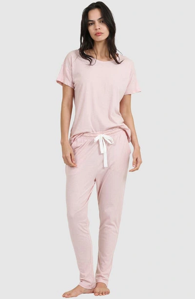 Shop Papinelle Jada Organic Cotton Pajama Pants In Pink