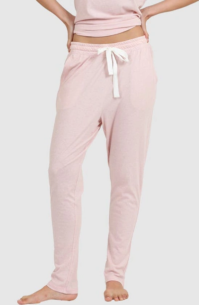 Shop Papinelle Jada Organic Cotton Pajama Pants In Pink