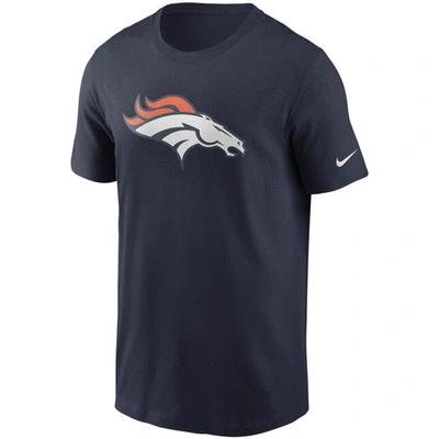 Shop Nike Navy Denver Broncos Primary Logo T-shirt