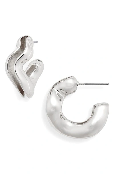 Shop Jenny Bird Ola Hoop Earrings In Silver