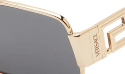 Shop Versace 60mm Irregular Rectangular Sunglasses In Gold