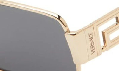 Versace 60mm Irregular Rectangular Sunglasses In Gold