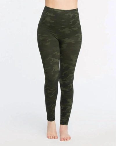 Shop Spanx Look At Me Now Leggings In Green Camo