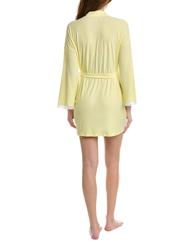 Shop Anna Kay Smooth Short Robe In Yellow