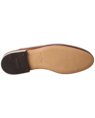 Shop Ferragamo Ottone Leather Loafer In Brown