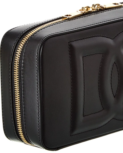 Shop Dolce & Gabbana Dg Small Leather Camera Bag In Black