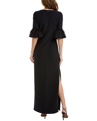 Aidan Mattox V-neck Gown In Purple