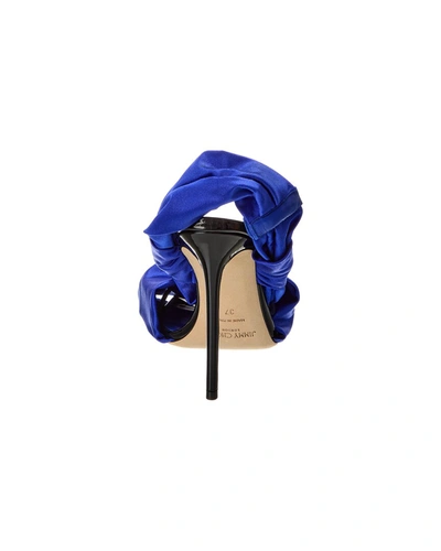 Shop Jimmy Choo Neoma 110 Jersey & Patent Sandal In Blue