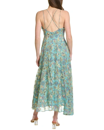 Shop Karina Grimaldi Athena Print Jacquard Maxi Dress In Blue