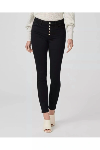 Shop Paige Hoxton Ankle Exposed Buttons In Black