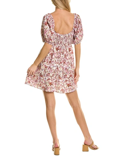 Shop Auguste Rosemary Annastasia Linen-blend Mini Dress In Pink