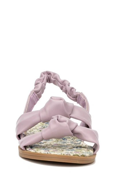 Shop Olivia Miller Kids' Knot Slingback Sandal In Purple