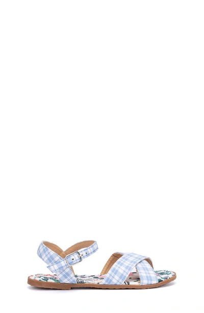 Olivia Miller Kids' Plaid Ankle Strap Sandal In Blue