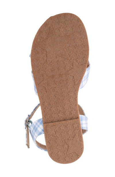Olivia Miller Kids' Plaid Ankle Strap Sandal In Blue