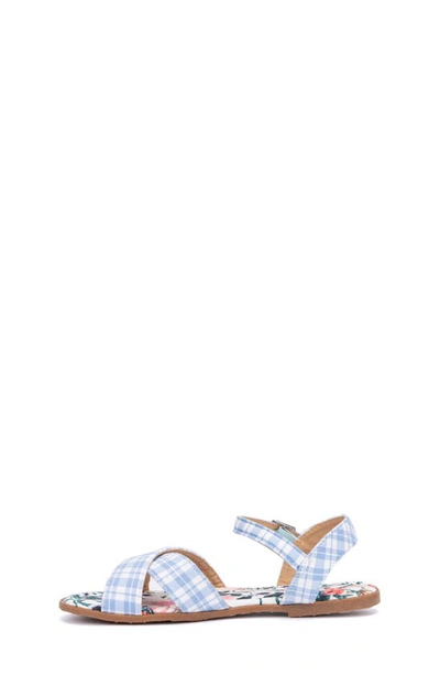Olivia Miller Kids' Plaid Ankle Strap Sandal In Blue