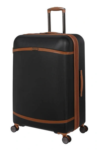Shop It Luggage Abs Hardside Rolling Luggage In Black With Almond Trim