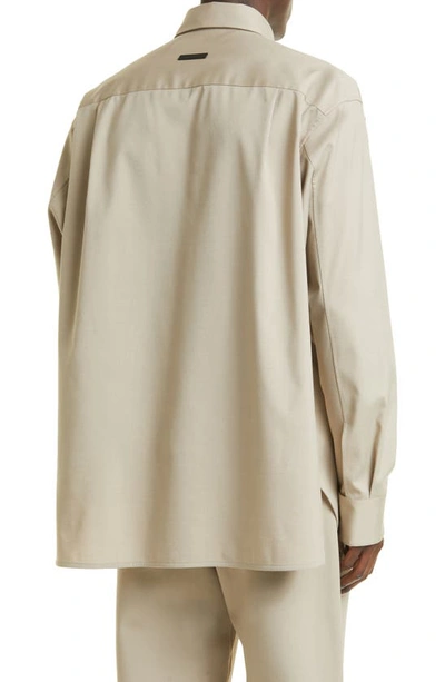 Fear Of God Eternal Button Front Shirt In Dusty Beige | ModeSens