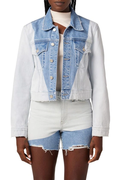 Shop Hudson Gia Classic Trucker Denim Jacket In Extracted Triangle