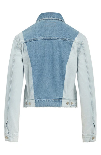 Shop Hudson Gia Classic Trucker Denim Jacket In Extracted Triangle