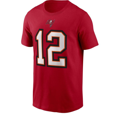 Shop Nike Tom Brady Red Tampa Bay Buccaneers Name & Number T-shirt