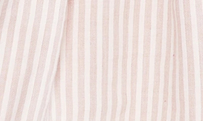 Shop Nic + Zoe Café Stripe Sleeveless Linen Blend Shirtdress In Neutral Multi
