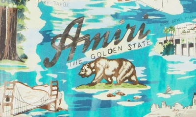Shop Amiri California Print Canvas Tote In Alabaster