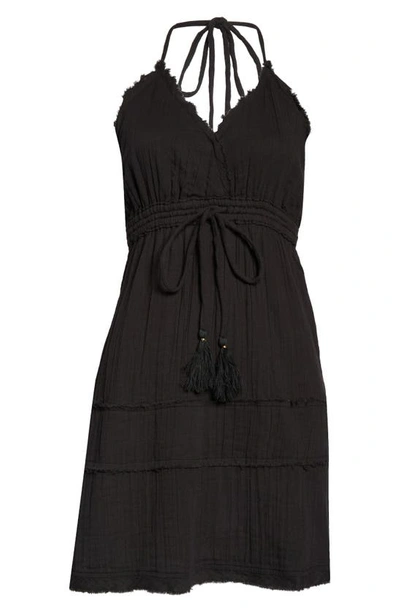 Elan Summer Breeze Gauze Dress In Black