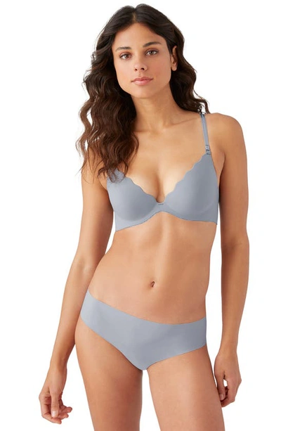 B.tempt'd By Wacoal B.wow'd Convertible Push-up Bra In Lilac Gray