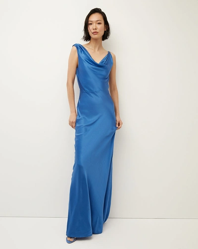 Shop Veronica Beard Sanderson Maxi Dress In Azure Blue
