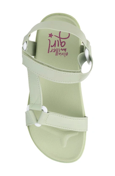 Shop Olivia Miller Kids' Ankle Strap Sandal In Green