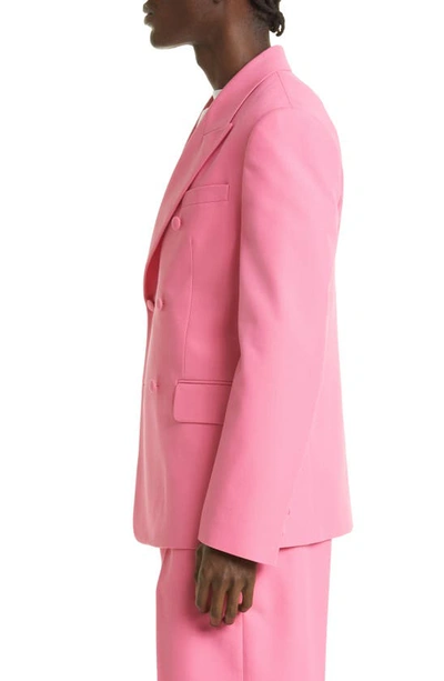 Shop Palm Angels Sonny Double Breasted Blazer In Pink Pink