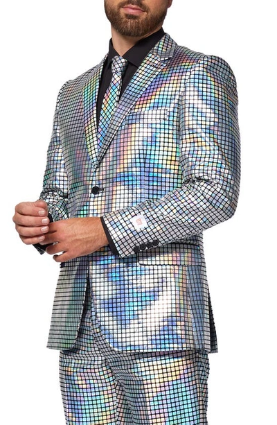 Shop Opposuits Disco Baller Two Button Notch Lapel Suit In Grey