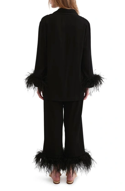 Shop Sleeper Party Double Feather Pajamas In Black