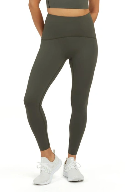 Shop Spanx Booty Boost Active 7/8 Leggings In Dark Palm