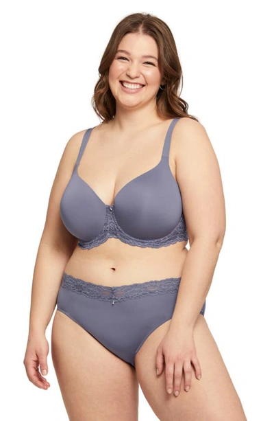 Shop Montelle Intimates Pure Plus Underwire T-shirt Bra In Crystal Grey