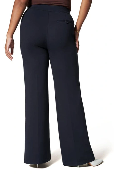 Spanx The Perfect Wide-leg Stretch Pants In Classic Navy