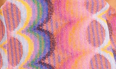 Shop Ramy Brook Hana Cutout Knit Minidress In Multi Wavey Knit