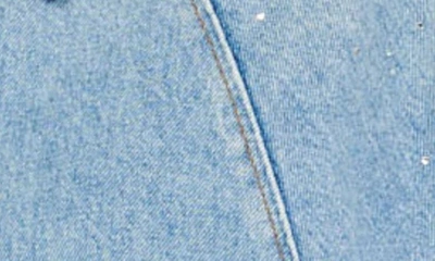 SANDRO RHINESTONE FLAME DETAIL DENIM JACKET 