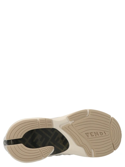 Shop Fendi 'faster Running' Sneakers In White