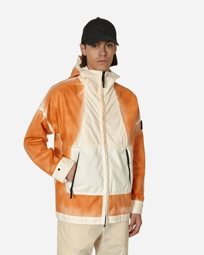 Shop Stone Island Hand Sprayed Mussola Gommata-tc Jacket Sienna In Brown