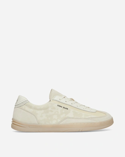 Shop Stone Island Rock Sneakers Ivory In White