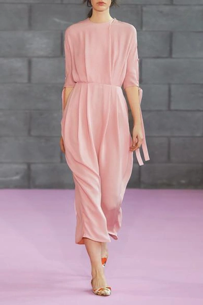 Shop Emilia Wickstead Nina Silk-cloqué Midi Dress