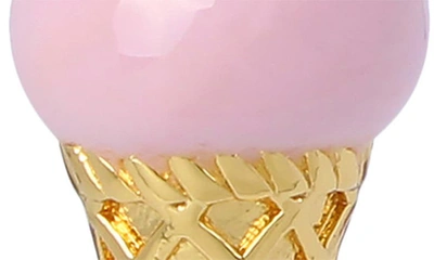 Shop Kurt Geiger Ice Cream Pop Mismatched Earrings In Gold Multi