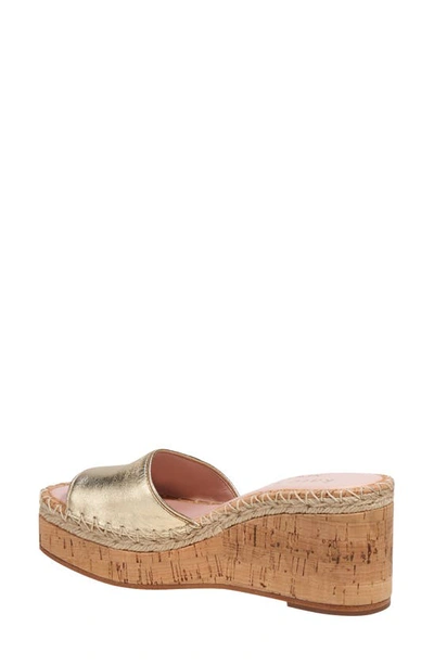 Shop Kate Spade Cosette Espadrille Wedge Sandal In Pale Gold