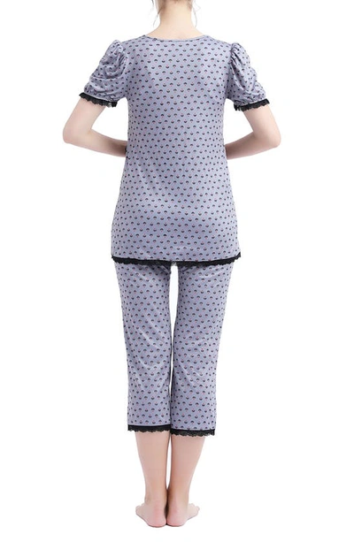 Kimi And Kai Drew Maternity Pajamas In Grey