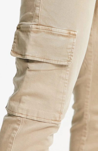 Shop Asos Design Skinny Cargo Pants In Beige