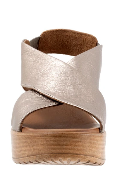 Shop Bueno Naomi Platform Slingback Sandal In Taupe Metallic