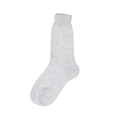 Shop Max Mara Arno Cashmere And Silk Socks In Gray